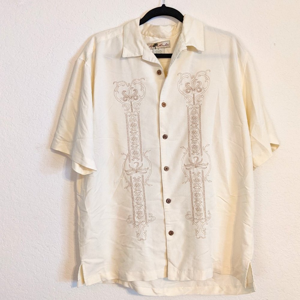 Men's Embroidered Bamboo Shirt XL